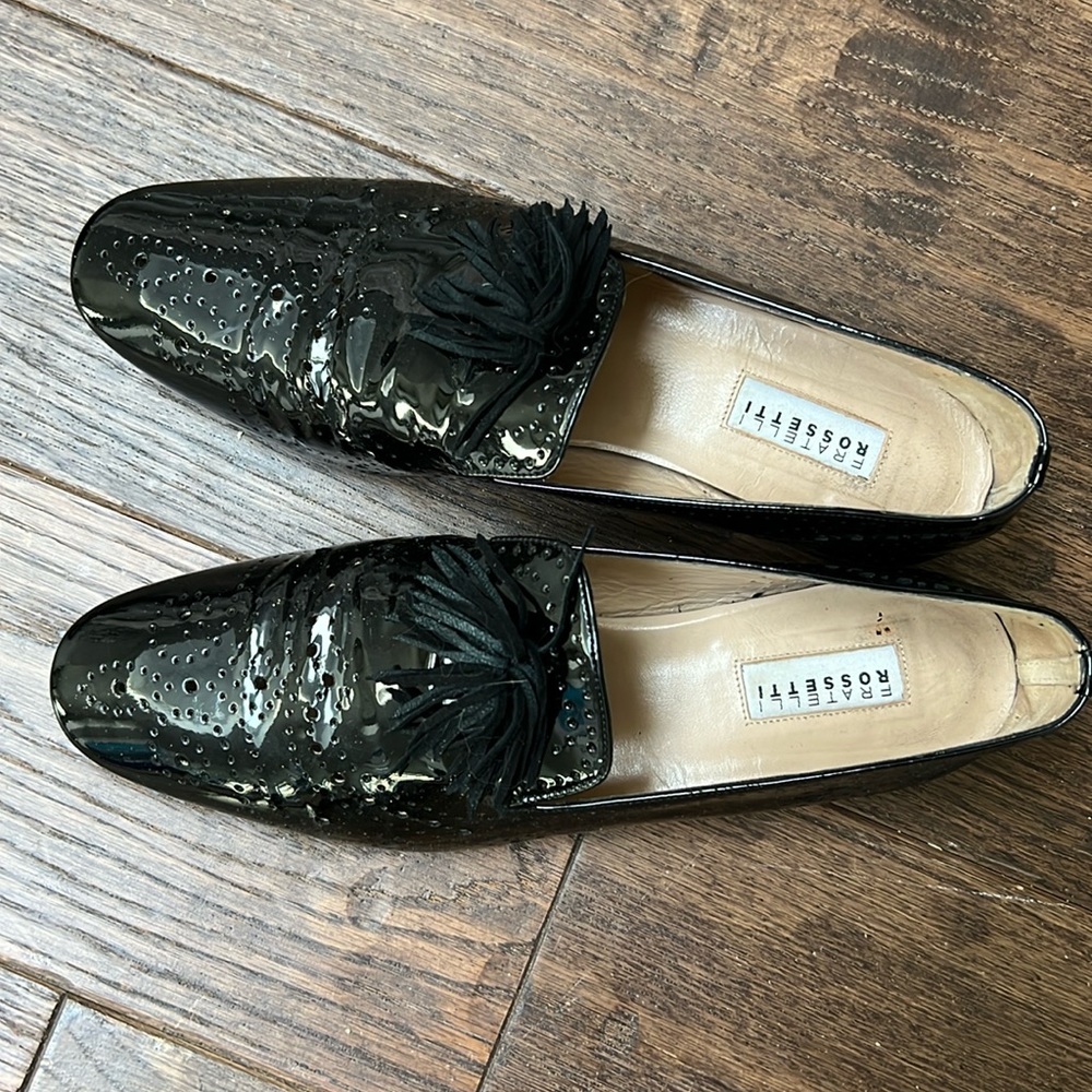 Patent leather loafers